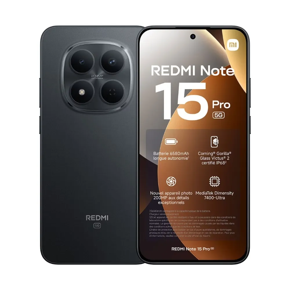 Xiaomi Redmi Note 15 Pro 5G – Puissance 5G & Stockage XXL 12Go / ...